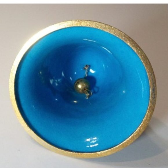 Vintage Cloisonne Bell with Enamel Floral Design - Picture 4 of 4